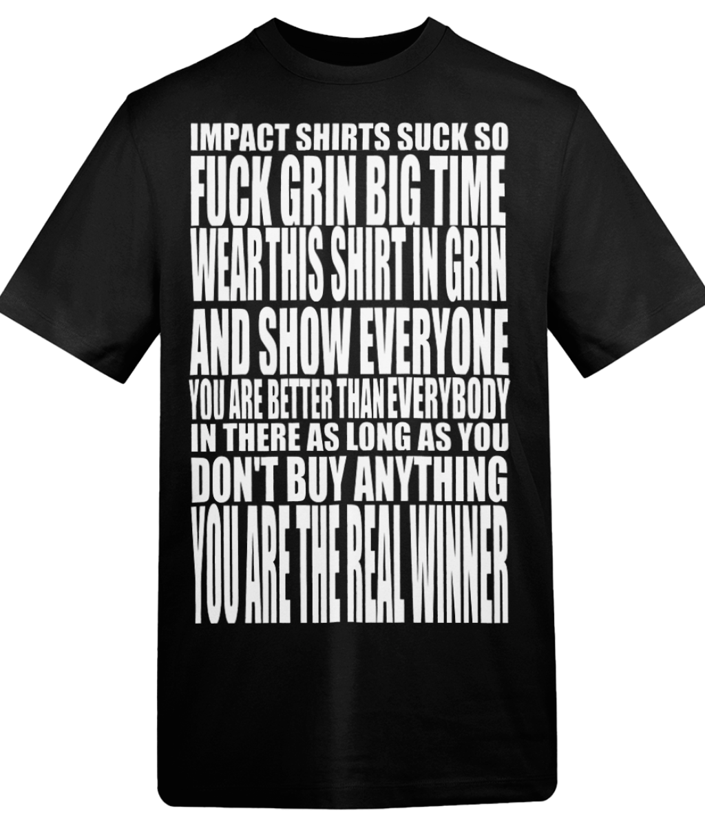 The Grin Tee black shirt