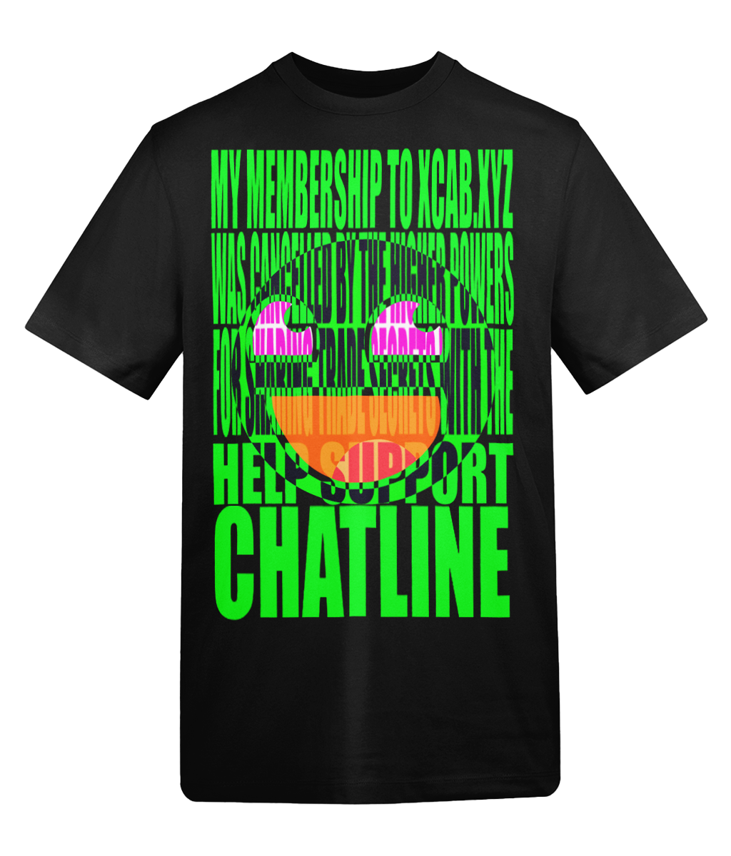 The chatline tee redux black shirt